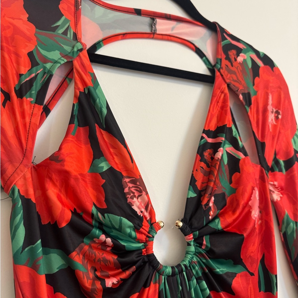 AFRM Vibrant Floral Long Sleeve Dress - Picture 4 of 6